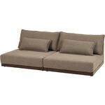 【 カバーが洗える 】 3人掛け フロアソファ ロータイプ カバーリング おしゃれ シンプル 分割 木製フレーム ごろ寝 萩原