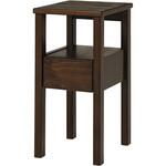 【 完成品 】 天然木 サイドテーブル ベッドサイド ナイトテーブル 幅25cm 引き出し付 萩原