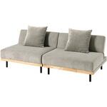 1台で4役!2分割できる コーデュロイ ソファベッド  3人掛け リクライニング 式 脚付き カウチソファ ローソファ 北欧 モダン シンプル 萩原