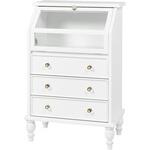 ガラスキャビネット 幅60 アンティーク風 収納 推し活 チェスト 飾り棚 ガラス扉タイプ 萩原