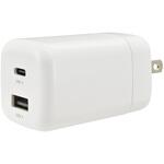 USB PD/QC3.0対応 GaN充電器 67W Type-C+Type-A オーム電機