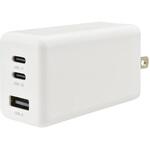 USB PD/QC3.0対応 AC充電器 67W Type-C×2+Type-A オーム電機