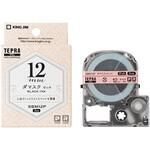 Pテープマットラベル模様ダマスク黒文字 キングジム