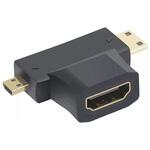 HDMI(メス) to miniHDMI(オス) & MicroHDMI(オス) 変換アダプタ ルーメン