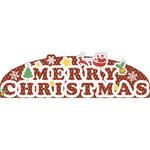NEWスチレンボードポップ MERRY CHRISTMAS 文字 グリーンクロス