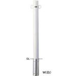 ピラーFPA-8 車止めスチール両フック交換用本体 サンポール