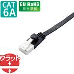 LANケーブル CAT6A準拠 ギガビット 爪折れ防止 フラット より線 スリムコネクタ RoHS 1.4mm エレコム