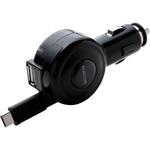車載充電器(3A・巻取りType-C&USB) エレコム
