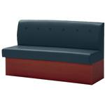 ボックスベンチ 幅1800mm 木目ブラウン色 ビニールレザー オリバー