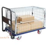 NK300L-G 1/2開閉型五面金網囲い台車(大)「1/2開閉型金網タイプ」＜フットブレーキなし＞ エヌケーキャリーキャスター