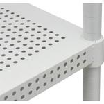 EA976AL-106 1200x460x1785mm カラーパンチングラック(ホワイト) エスコ