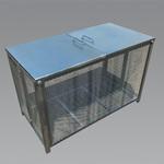 EA995AA-522 1200x610x770mm/ 495L ダストボックス(スチール製) エスコ