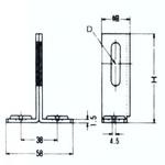 - SUS304製1ツ穴T型足 モノタロウ 73973996