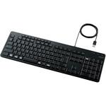 TK-FCM114SKBK キーボード 有線 USB接続 メンブレン式 テンキー付き 静音 抗菌 排水機構 エレコム