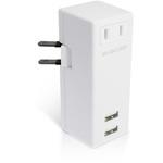 USB付 電源タップ USBポート 合計2.1A AC×1個口 横向き 折りたたみプラグ 急速充電 エレコム