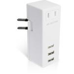 USB付 電源タップ USBポート 合計2.1A AC×1個口 横向き 折りたたみプラグ 急速充電 エレコム