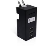 USB付 電源タップ USBポート 合計2.1A AC×1個口 縦向き 折りたたみプラグ 急速充電 エレコム