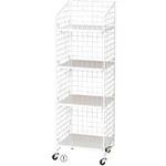 ネットラック 木棚展開 H150cm 棚4段展開 アズワン ネット什器 【通販