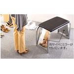 61-139-7-1 シューズ用スツール ミラー W76cm アズワン