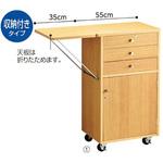 木製作業台 収納付き 錠付き アズワン