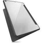 iPad 10.2インチ 第9/8/7世代 (2021/2020/2019年) ケース カバー 手帳型 フラップ ハイブリッド スリープ対応 マグネット 2アングル 背面クリア ブラック エレコム