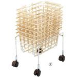 スチール製買い物カゴ用置き台 アズワン