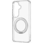 Galaxy S26 耐傷・耐衝撃ハイブリッドケース 「UTILO Hybrid mag swing」 クリア/シルバー MSソリューションズ