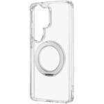 Galaxy S26 Ultra 耐衝撃ハイブリッドケース 「UTILO Hybrid mag swing」 クリア/シルバー MSソリューションズ