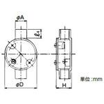 露出丸ボックス直通2方出 三桂製作所