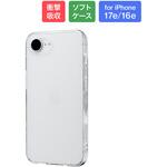 iPhone 17e iPhone 16e ストラップホール付き TPUケース クリア  着脱簡単 カメラレンズ周り保護 ストラップホール付 【エコPKG】 MSソリューションズ