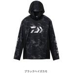 DE-3726 ボートゲームフーディーシャツ ブラックヘイズカモ DAIWA(ダイワ)[船舶用品・漁業資材]