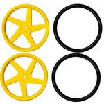 Kitronik  Kitronik 5本スポークホイール2個セット、黄色 機械式， ロボティクス 2593-TT Kitronik