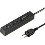 電源タップ スリム マグネット/雷ガード付き サンワサプライ