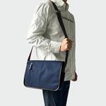 へリンボンフラップショルダー(横型)-コン 平野鞄