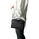 へリンボンショルダーバッグ(横型)-クロ 平野鞄