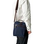 へリンボンショルダーバッグ(縦型)-コン 平野鞄