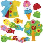 フェルトでつくる おもちゃキット ボタンあそび アーテック[学校教材・教育玩具]