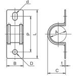 フレキ用両サドル 大和電業