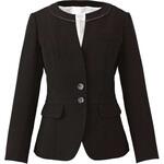 ノーカラージャケット(レディス用) EAJ513-10(ブラック)19ゴ カーシーカシマ