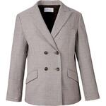 ダブルジャケット(レディス用)19号 EAJ793-63(ブラウンチェック) カーシーカシマ