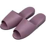 抗菌レザー調スリッパ(前開き) 10ソクグミ ライラック オーミケンシ