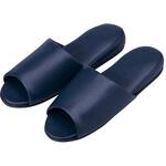 抗菌レザー調スリッパ(前開き) 10ソクグミ ダークブルー オーミケンシ
