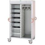 カテーテルハンガーカート C46-AS20207HB(ピーチ) トレー：透明 サカセ化学工業