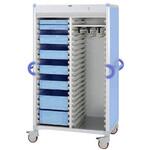 カテーテルハンガーカート C46-AS20207HB(ブルー) トレー：ブルー サカセ化学工業