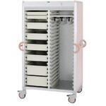 カテーテルハンガーカート C46-AS20207HB(ピーチ) トレー：ニュートラル サカセ化学工業