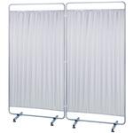 防炎カーテンスクリーン HI-W(181X41X178CM) グレー 西村製作所