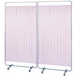 防炎カーテンスクリーン HI-W(181X41X178CM) ピンク 西村製作所