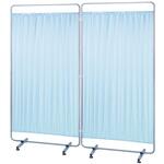 防炎カーテンスクリーン HI-W(181X41X178CM) ブルー 西村製作所