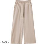 822183 楊柳ゆったり総ゴムパンツベージュL ケアファッション