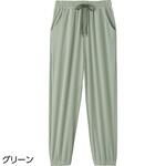 822184 さらさらストレッチ総ゴムパンツグリーンL ケアファッション